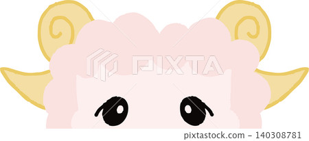 New Year's card: Sheep vector illustration material New Year's card: Sheep vector illustration material 140308781