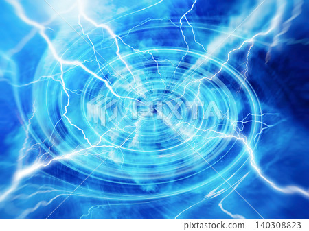 A 3D illustration of swirling clouds and lightning with a storm concept. A 3D illustration of swirling clouds and lightning with a storm concept. 140308823