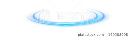 A swirling ring of blue light and a circular effect on a transparent background. A swirling ring of blue light and a circular effect on a transparent background. 140308908