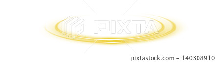 A swirling ring and circle effect of glowing yellow light on a transparent background. A swirling ring and circle effect of glowing yellow light on a transparent background. 140308910