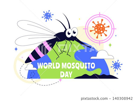 World Mosquito Day Illustration Featuring Mosquito Awareness, Disease Prevention, Insect Control, Public Health Campaign, and Repellent Protection World Mosquito Day Illustration Featuring Mosquito Awareness, Disease Prevention, Insect Control, Public Health Campaign, and Repellent Protection 140308942