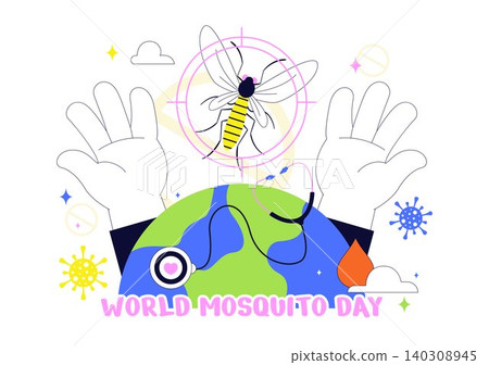 World Mosquito Day Illustration Featuring Mosquito Awareness, Disease Prevention, Insect Control, Public Health Campaign, and Repellent Protection World Mosquito Day Illustration Featuring Mosquito Awareness, Disease Prevention, Insect Control, Public Health Campaign, and Repellent Protection 140308945