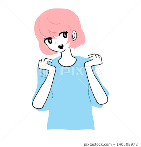 A woman trying hard 140308978