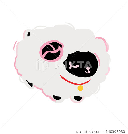 羊年插圖圖標 羊年插圖圖標 140308980