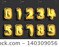 金色數字集，從0到9_056 140309056
