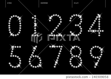 鑽石編號從0到9_054 鑽石編號從0到9_054 140309058