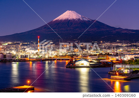 Mount Fuji as seen from Tagonoura Port (Shizuoka Prefecture) - Evening View Mount Fuji as seen from Tagonoura Port (Shizuoka Prefecture) - Evening View 140309160