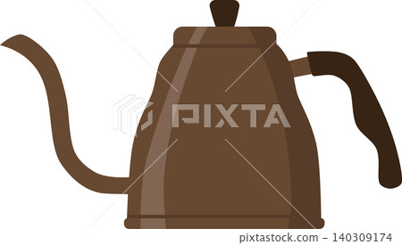 Pour Over Coffee Kettle Flat Illustration Coffee Brewing Equipment Pour Over Coffee Kettle Flat Illustration Coffee Brewing Equipment 140309174