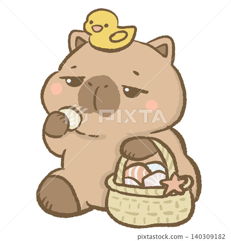 Cute Capybara Holding Seashell With Basket Full Of Shells And Starfish Beach Treasure Hunt Summer Vacation Coastal Adventure Character Illustration Cute Capybara Holding Seashell With Basket Full Of Shells And Starfish Beach Treasure Hunt Summer Vacation Coastal Adventure Character Illustration 140309182