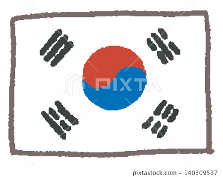 手繪韓國國旗 140309537