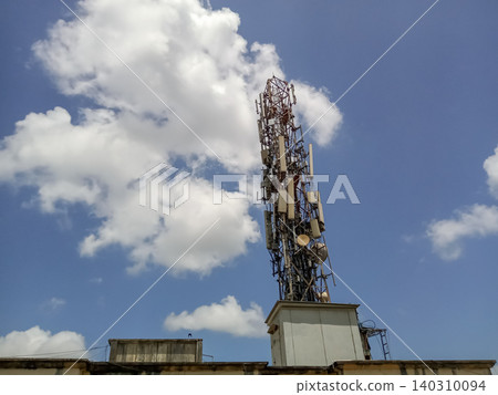 Telecommunications Equipment on Rooftop Telecommunications Equipment on Rooftop 140310094