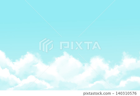 清新的藍天白雲背景插畫。 清新的藍天白雲背景插畫。 140310576
