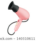 Hair Dryer, beauty and cosmetic, 3d Illustration 140310611