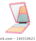 Face powder, compact powder, makeup beauty and cosmetic, 3d Illustration 140310621
