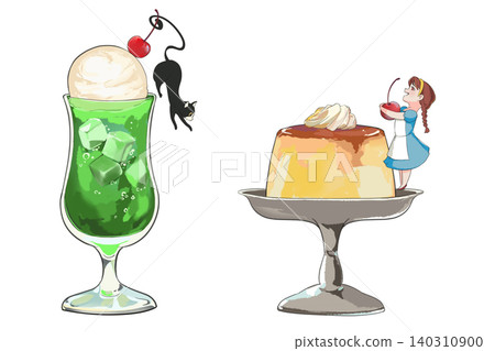 Cream Soda Pudding Illustration Cream Soda Pudding Illustration 140310900