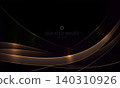 Isolated wavy pattern with glitter on a black background. 140310926