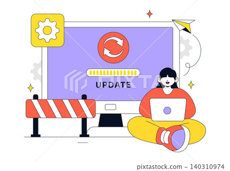 App Update Vector Illustration Featuring Mobile Software Upgrade, System Maintenance, Application Refresh, and Smartphone Update Process App Update Vector Illustration Featuring Mobile Software Upgrade, System Maintenance, Application Refresh, and Smartphone Update Process 140310974