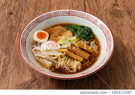 Regular ramen (soy sauce ramen) - Food of Japan Regular ramen (soy sauce ramen) - Food of Japan 140311097