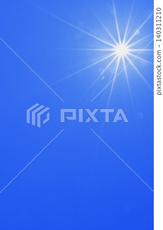 Blue sky and sun, direct sunlight, free space image Blue sky and sun, direct sunlight, free space image 140311210