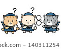 A cat character struggling to train new recruits. 140311254