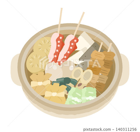 Illustration of oden in a pot Illustration of oden in a pot 140311256