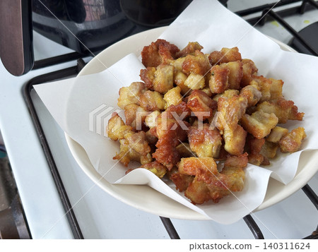 Quick homemade air fryer crispy pork belly bites Quick homemade air fryer crispy pork belly bites 140311624