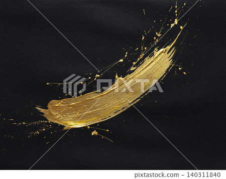 日式背景,以動感的斜向金色筆觸和閃亮的潑墨點綴在漆黑的和紙上。 日式背景,以動感的斜向金色筆觸和閃亮的潑墨點綴在漆黑的和紙上。 140311840