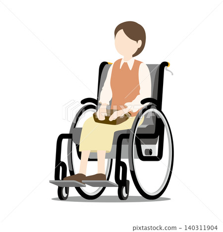 Wheelchair user - woman Wheelchair user - woman 140311904