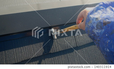 Exterior wall roof painting Exterior wall roof painting 140311914
