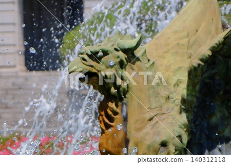 The decorative fountain in the main garden of the Akasaka Palace, State Guest House, which is a national treasure of Japan and hasn't changed for 100 years The decorative fountain in the main garden of the Akasaka Palace, State Guest House, which is a national treasure of Japan and hasn't changed for 100 years 140312118