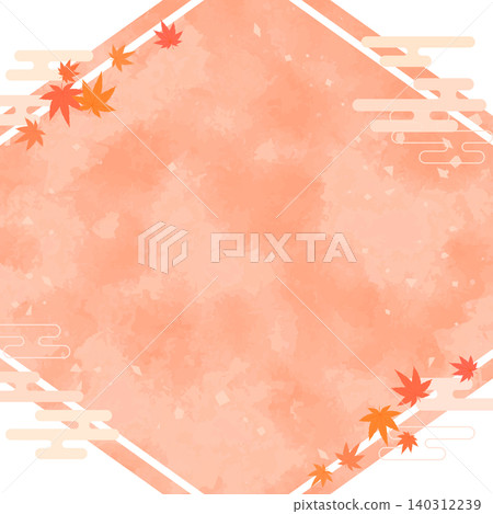Japanese-style maple leaf diamond frame 2_square Japanese-style maple leaf diamond frame 2_square 140312239