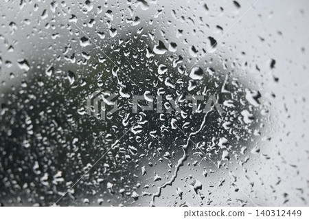 Raindrops on the car window Raindrops on the car window 140312449
