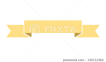 Simple yellow ribbon frame material with no outline, facing upwards. Simple yellow ribbon frame material with no outline, facing upwards. 140312468