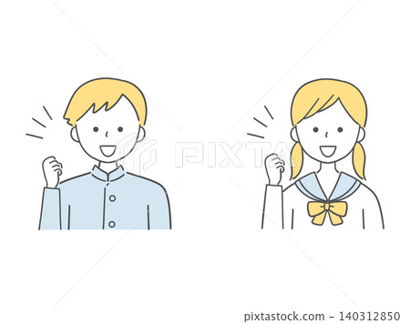 一張黑白照片,照片中男女學生面帶微笑,擺出勝利的姿勢。 一張黑白照片,照片中男女學生面帶微笑,擺出勝利的姿勢。 140312850
