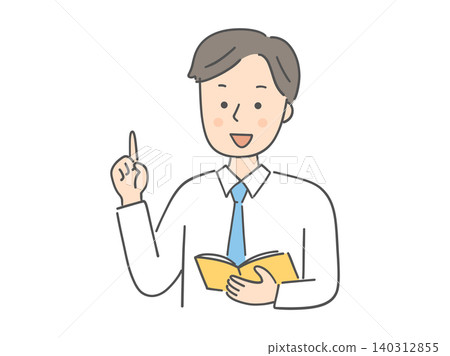 The male teacher giving the explanation The male teacher giving the explanation 140312855