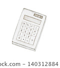 Calculator, Watercolor Illustration 140312884