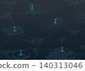 Signal tower of 5G signal, networks to distribute fast signals on area. Wireless network communication on map of city. Editable isometric, vector illustration 140313046