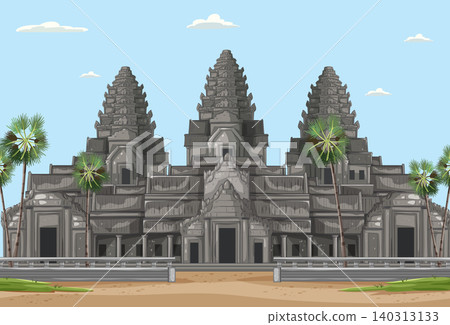 Angkor Wat Temple Vector Illustration Angkor Wat Temple Vector Illustration 140313133