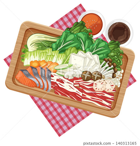 Colorful Thai Food Platter with Fresh Ingredients Colorful Thai Food Platter with Fresh Ingredients 140313165