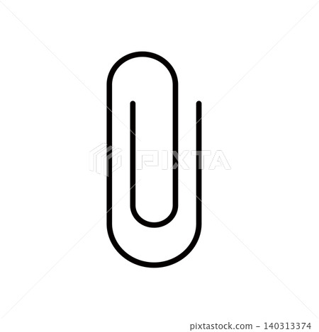 Simple icon illustration of a clip 001 Simple icon illustration of a clip 001 140313374