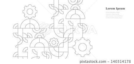 Geometry Abstract Gear Pattern Technology background Geometry Abstract Gear Pattern Technology background 140314178