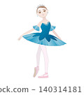Illustration of a dancer - an image of a ballerina dancing the role of Princess Florina from the ballet "Sleeping Beauty". 140314181