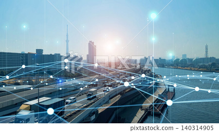現代城市與通訊網路-無人機航拍 現代城市與通訊網路-無人機航拍 140314905