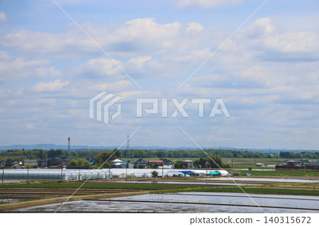 April 25 2026 Omiya Countryside Rice Fields Spring 140315672