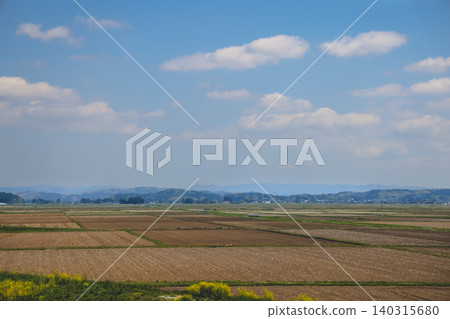 April 25 2026 Utsunomiya Rural Farmland Under Clear Sky April 25 2026 Utsunomiya Rural Farmland Under Clear Sky 140315680