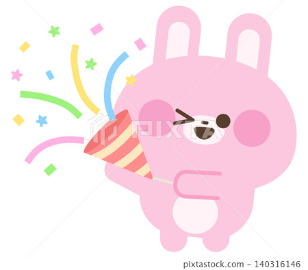 一隻兔子在用鞭炮慶祝 140316146