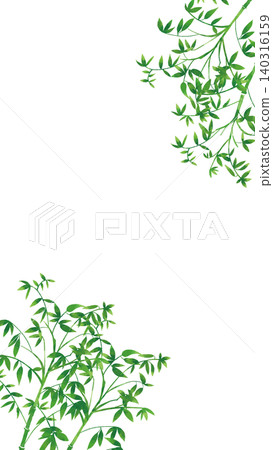 Watercolor-style bamboo frame, vertical (9:16 aspect ratio) Watercolor-style bamboo frame, vertical (9:16 aspect ratio) 140316159