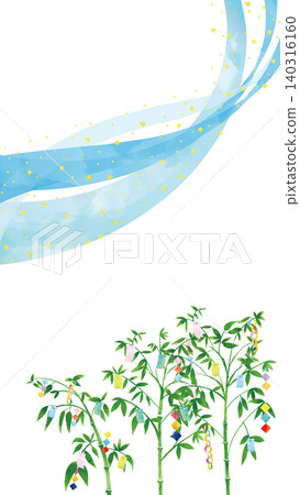 Watercolor-style Milky Way and Tanabata set (9:16) Watercolor-style Milky Way and Tanabata set (9:16) 140316160