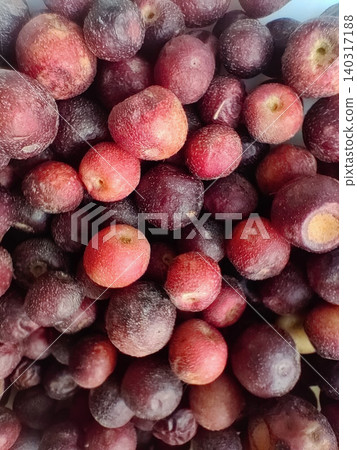 Grewia asiatica fruit macro closeup with vibrant berry texture Grewia asiatica fruit macro closeup with vibrant berry texture 140317188