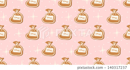 Vector texture for new year design with snowflake and cover elements. Hohoho bg in pink with christmas background and snowman for winter. Repeat patterns food like cake and border details. Vector texture for new year design with snowflake and cover elements. Hohoho bg in pink with christmas background and snowman for winter. Repeat patterns food like cake and border details. 140317237